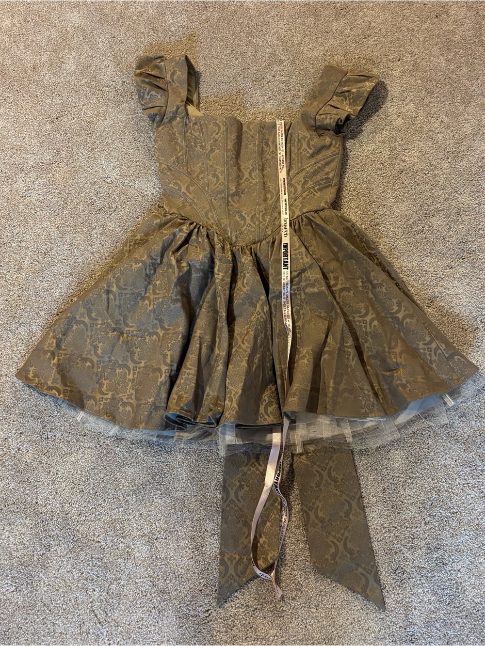 House of CB Bronze/gold Brocade formal Dress